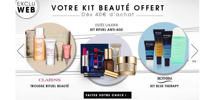 Sephora: Exclu web : Kit beauté offert dès 40€ d'achat
