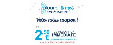 Picard: [En magasin] 2,50€ de réduction dès 25€ d'achat