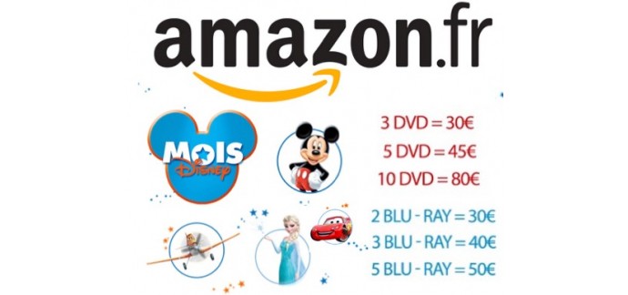 Amazon: Mois Disney : supers promotions sur les DVD et les Blu-Rays