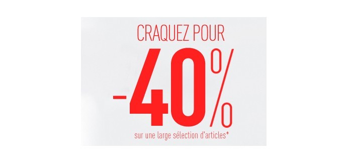 Pimkie: - 40% sur une large sélection d'articles