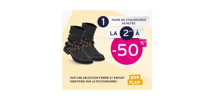 Tati: 1 Paire de Chaussures Achetée = La 2ème à - 50%