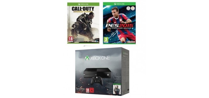 Cdiscount: Xbox One 500 Go + The Witcher 3 + Call of Duty AW + PES 2015 à 379,99€