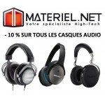 Materiel.net: 10% de réductions sur tous les casques audio