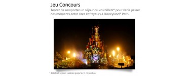 Disney: 1 séjour à Disneyland Paris pour 4 et 20 billets d'entrée aux parcs à gagner