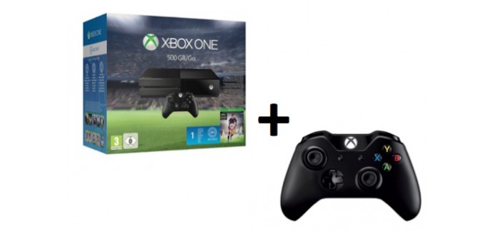 Amazon: Pack Xbox One + Fifa 16 + 2ème manette sans fil Xbox One + câble pour PC à 349€
