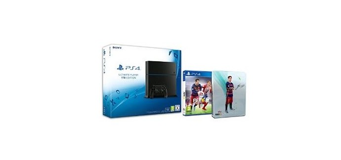Amazon: Console PS4 1To + FIFA 16 + Steelbook FIFA 16 exclu à 399€