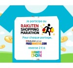 Rakuten: 2€ reversés à Handidon pour chaque partage du Shopping Marathon 