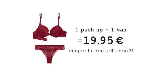 Undiz: 1 Push Up + 1 Bas pour 19,95€