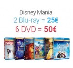Fnac: Disney Mania : 2 Blu-ray = 25€ ou 6 DVD = 50€