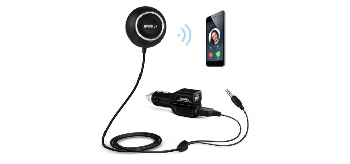 Amazon: Récepteur audio Bluetooth Kit mains libres voiture à 19.99€