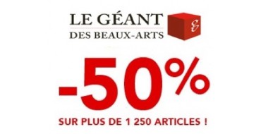 Le Géant des Beaux-Arts: Jusqu'à -50% sur plus de 1250 articles 