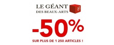 Le Géant des Beaux-Arts: Jusqu'à -50% sur plus de 1250 articles 