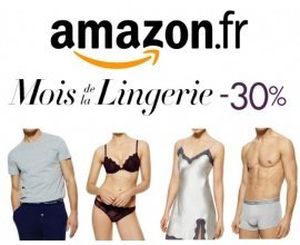 Amazon: Mois de la Lingerie : - 30% dès 40€ d'achat sur une sélection d'articles