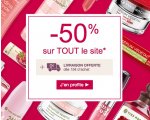 Yves Rocher: - 50% sur tout le site + livraison gratuite dès 15€ d'achat