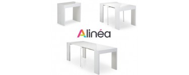 Alinéa: Table console extensible de 37cm à 197cm (12 personnes) blanche à 279€