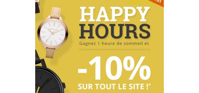 Montres & Co: Happy Hours : 10% de réduction sur tout le site