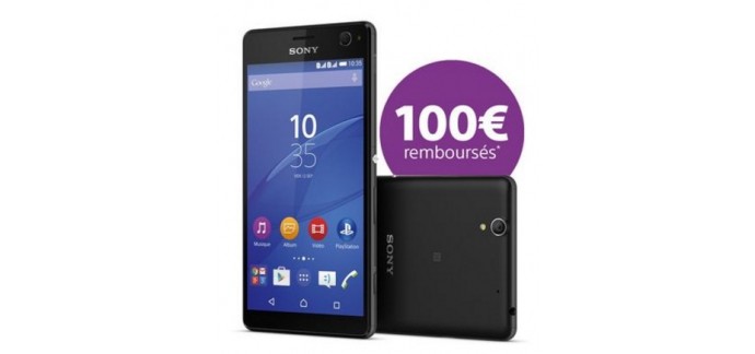 Rue du Commerce: Smartphone Sony Xperia C4 DS noir à 178,99€ (dont 100€ remboursés via ODR)