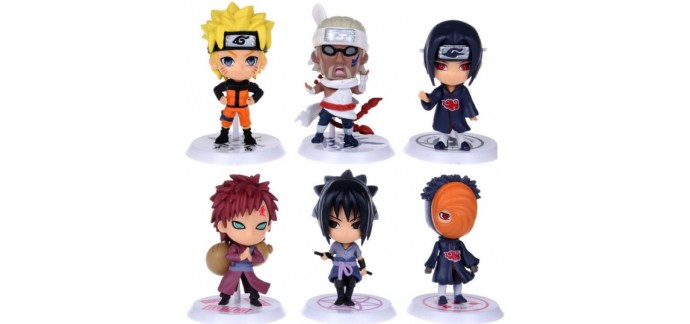 AliExpress: Lot de 6 figurines du manga Naruto à 3,70€ livraison comprise