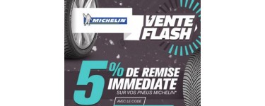 Allopneus: 5% de remise immédiate sur les pneus Michelin