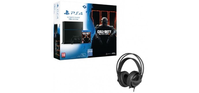Cdiscount: Pack PS4 1To + Call Of Duty Black Ops III + Casque SteelSeries P300 à 399.99€
