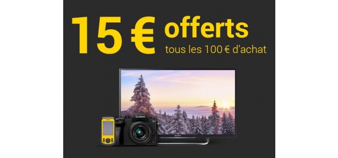 Fnac: [Adhérent] 15€ offerts tous les 100€ d'achats sur une large sélection TV, Vidéo