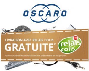 Oscaro: Livraison gratuite en relais colis sans minimum d'achat