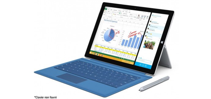 Darty: PC 2 en 1 Microsoft Surface PRO 3 128GO à 849€ + 50€ de bons d'achat offerts