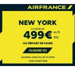 Air France: Vols Aller Retour Paris - New York à 499€ 