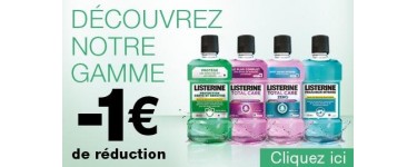 Listerine: 1€ de réduction pour tout achat d'un bain de bouche LISTERINE de 500ml