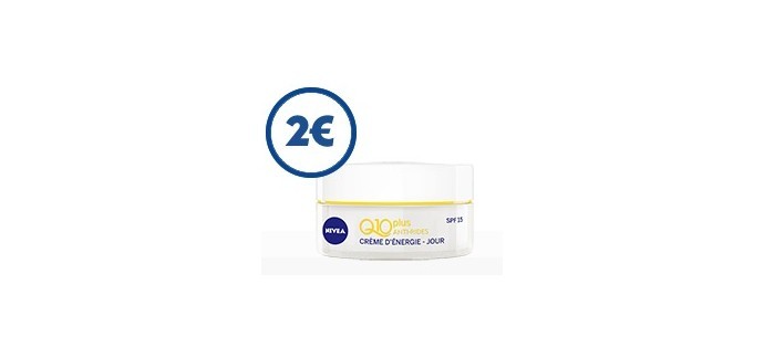 NIVEA: Coupon à imprimer : 2€ de réduction sur la crème d'énergie Q10 de NIVEA 