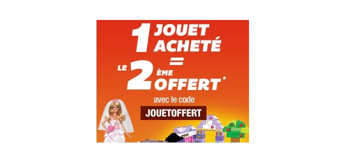 Auchan: 1 jouet acheté = le 2ème offert parmi une sélection de plus de 110 articles