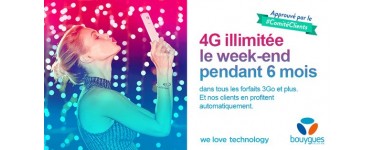 Bouygues Telecom: Internet 4G offert en illimité tous les week-ends de janvier à juin 2016
