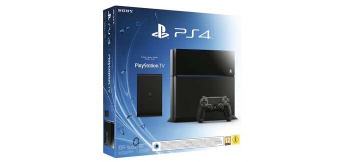 Amazon: Console PS4 500 Go Noire + Playstation TV + 3 jeux en téléchargement à 296,36€