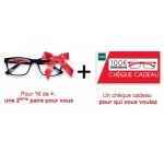 Générale d'Optique: Une 2ème paire de lunette + un chèque cadeau de 100€ pour 1€ de plus