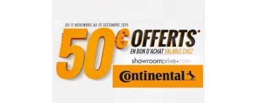 Allopneus: Jusqu'à 50€ chez Showroomprive offerts pour l'achat de pneus Continental