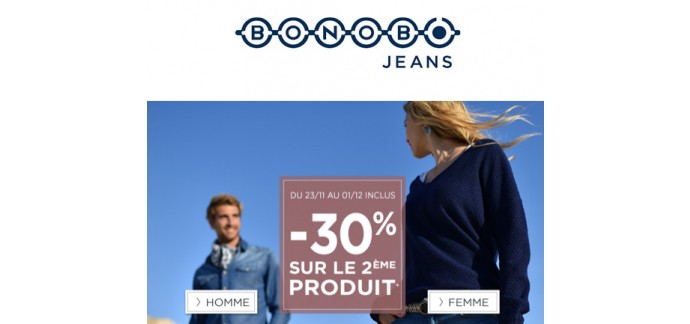 Bonobo Jeans: -30% sur le 2e article sur la collection Bonobo Automne-Hiver 2015