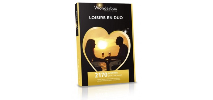 Amazon: Coffret cadeau WONDERBOX- Loisirs en Duo à 39,90€ au lieu de 49,90€