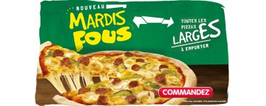 Domino's Pizza: Mardi & Mercredi les pizzas à emporter en taille large à 8,99€