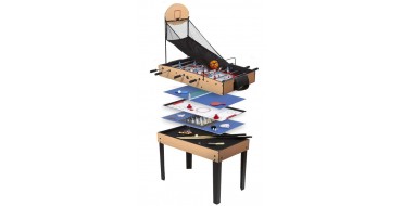 Carrefour: Table Multi-Jeux (Babyfoot, Billard,Tennis de table, Basketball,...) à 219€