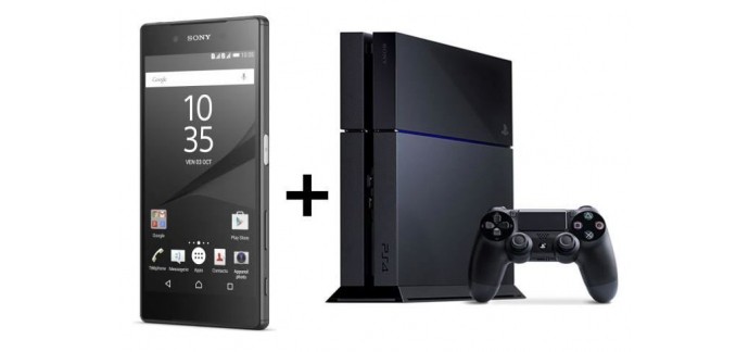 Cdiscount: Sony Xperia Z5 Double Sim Noir + PS4 500 Go Noire à 699€