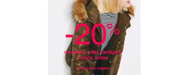 Zara: - 20% sur les manteaux, pulls, cardigans, t-shirts et bottes