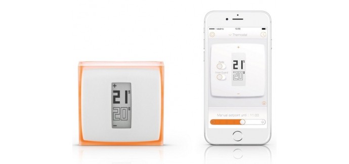 Amazon: Thermostat connecté réglable par Smartphone Netatmo NTH01-FR-EC à 134€