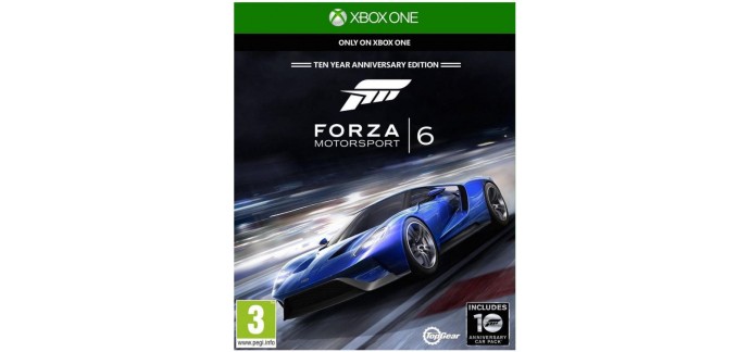 Amazon: Jeu Xbox One Forza Motorsport 6 - édition day one à 34,99€