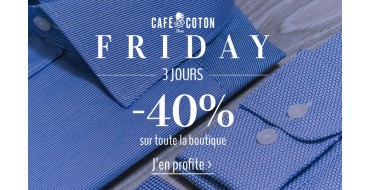 Café Coton: 40% de réduction sur toute la boutique