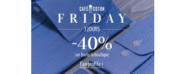 Café Coton: 40% de réduction sur toute la boutique