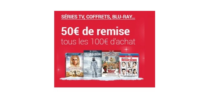 Fnac: 50€ de remise sur tous les 100€ d'achat sur une sélection de DVD et Blu-ray