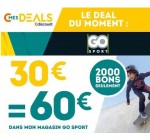 Cdiscount: Payez 30€ le bon d'achat Go Sport de 60€