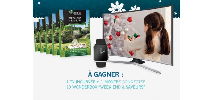 LIDL: 1 TV incurvée, 1 montre connectée et 10 Wonderbox Week-end & Saveurs à gagner