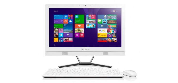 Amazon: Ordinateur de bureau Tout-en-Un 21" Blanc Lenovo C40-30 à 599€