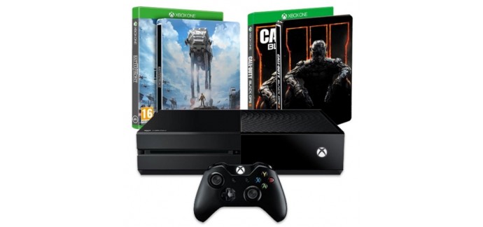Amazon: Xbox One 500Go + Star Wars Battlefront + COD Black Ops III + 2 Steelbook à 369€